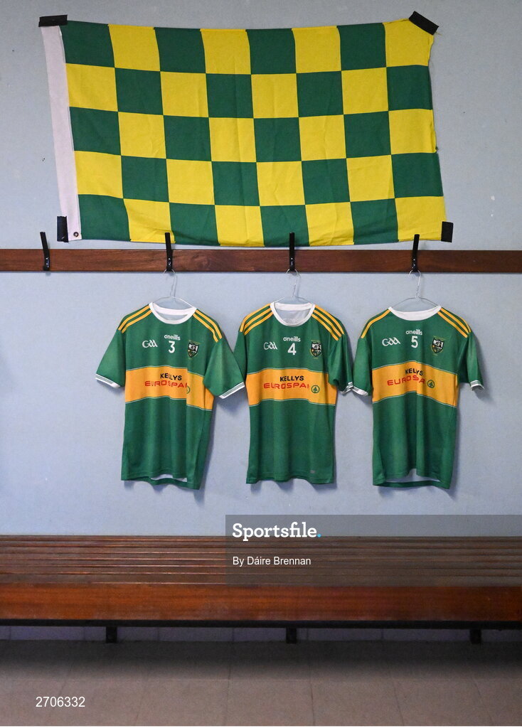 7 January 2024; The Glen dressing-room ahead of the AIB GAA Football All-Ireland Senior Club Championship semi-final match between Kilmacud Crokes of Dublin, and Glen of Derry, at Páirc Esler in Newry, Down. Photo by Daire Brennan/Sportsfile