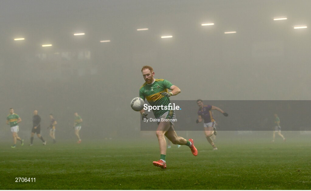 7 January 2024; Conor Glass of Glen in action during the AIB GAA Football All-Ireland Senior Club Championship semi-final match between Kilmacud Crokes of Dublin, and Glen of Derry, at Páirc Esler in Newry, Down. Photo by Daire Brennan/Sportsfile
