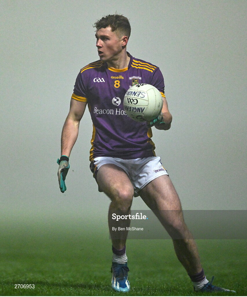 7 January 2024; Mark O'Leary of Kilmacud Crokes during the AIB GAA Football All-Ireland Senior Club Championship semi-final match between Kilmacud Crokes of Dublin, and Glen of Derry, at Páirc Esler in Newry, Down. Photo by Ben McShane/Sportsfile
