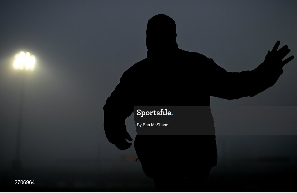 7 January 2024; Kilmacud Crokes manager Robbie Brennan before the AIB GAA Football All-Ireland Senior Club Championship semi-final match between Kilmacud Crokes of Dublin, and Glen of Derry, at Páirc Esler in Newry, Down. Photo by Ben McShane/Sportsfile