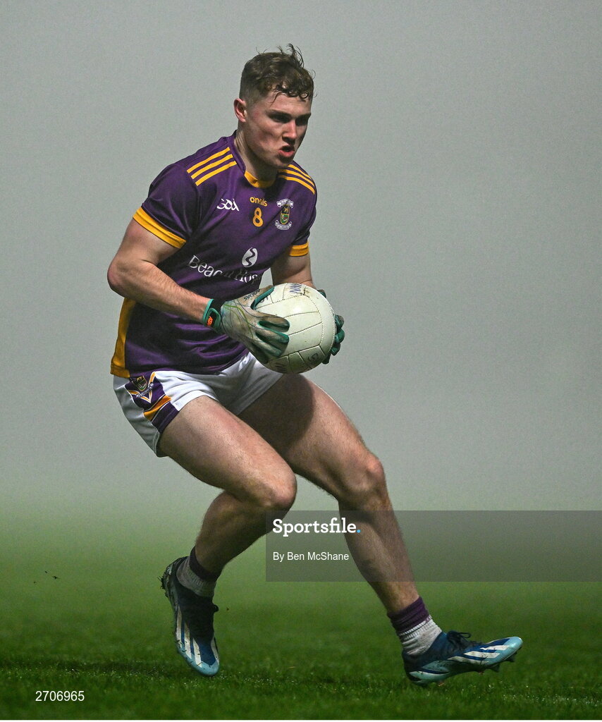 7 January 2024; Mark O'Leary of Kilmacud Crokes during the AIB GAA Football All-Ireland Senior Club Championship semi-final match between Kilmacud Crokes of Dublin, and Glen of Derry, at Páirc Esler in Newry, Down. Photo by Ben McShane/Sportsfile