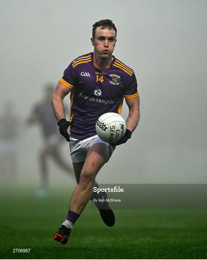 7 January 2024; Shane Cunningham of Kilmacud Crokes during the AIB GAA Football All-Ireland Senior Club Championship semi-final match between Kilmacud Crokes of Dublin, and Glen of Derry, at Páirc Esler in Newry, Down. Photo by Ben McShane/Sportsfile
