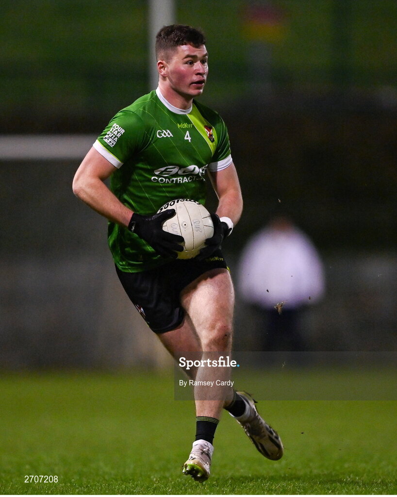 9 January 2024; Brian Conway of Queens during the Electric Ireland Higher Education GAA Sigerson Cup Round 1 match between Queens University Belfast and DCU at The Dub at Queen’s Sport in Belfast. Photo by Ramsey Cardy/Sportsfile