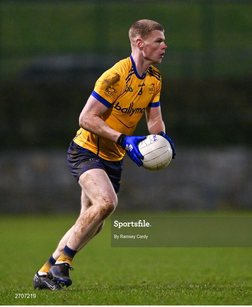 9 January 2024; Matthew Costello of DCU during the Electric Ireland Higher Education GAA Sigerson Cup Round 1 match between Queens University Belfast and DCU at The Dub at Queen’s Sport in Belfast. Photo by Ramsey Cardy/Sportsfile