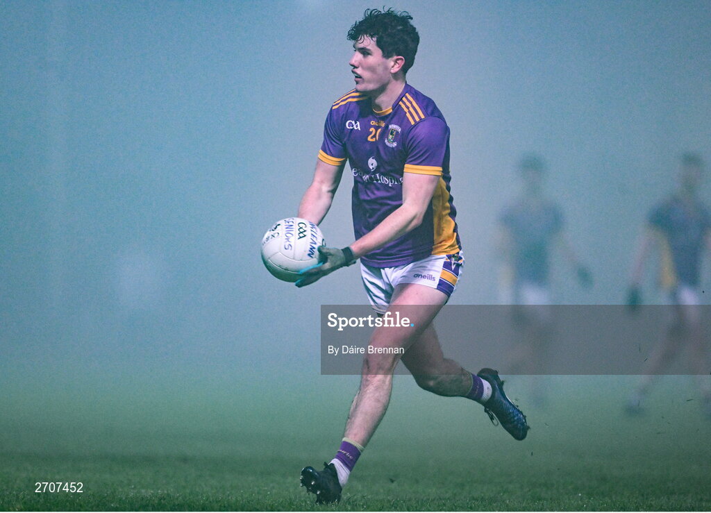 7 January 2024; Darragh Dempsey of Kilmacud Crokes during the AIB GAA Football All-Ireland Senior Club Championship semi-final match between Kilmacud Crokes of Dublin, and Glen of Derry, at Páirc Esler in Newry, Down. Photo by Daire Brennan/Sportsfile