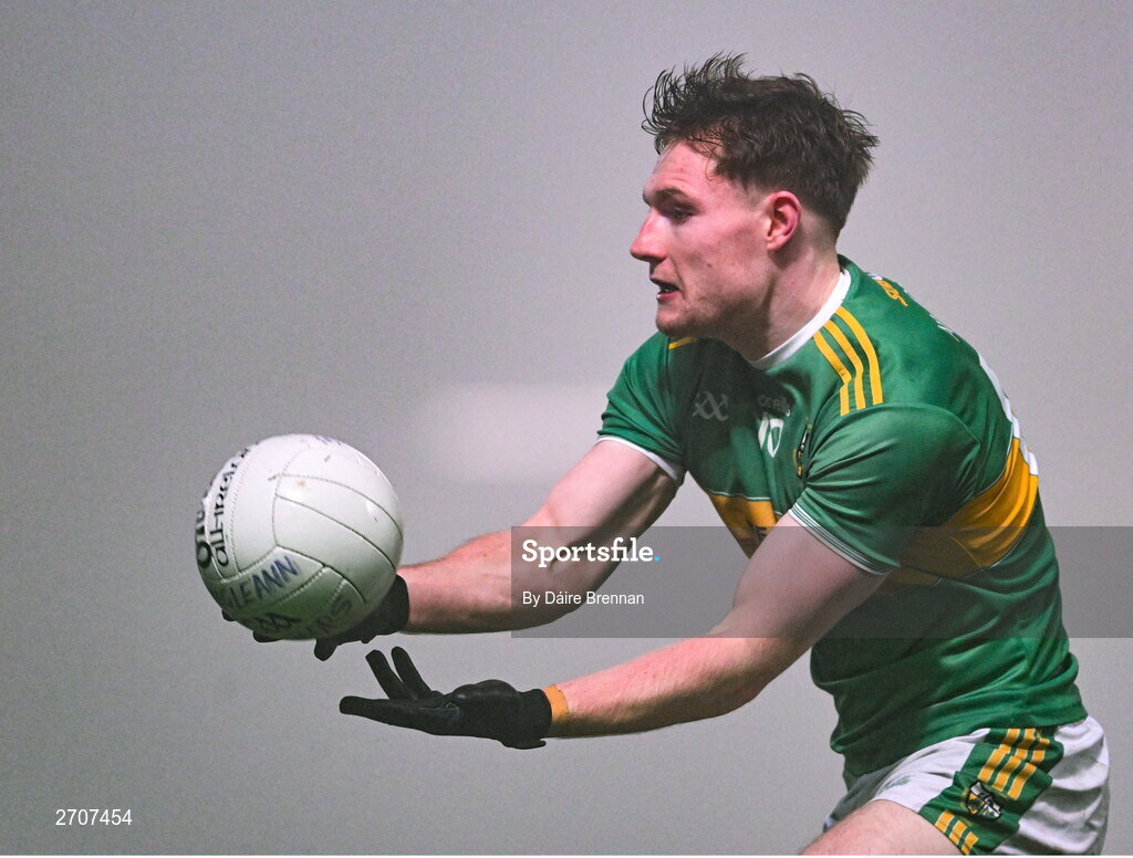 7 January 2024; Ethan Doherty of Glen during the AIB GAA Football All-Ireland Senior Club Championship semi-final match between Kilmacud Crokes of Dublin, and Glen of Derry, at Páirc Esler in Newry, Down. Photo by Daire Brennan/Sportsfile