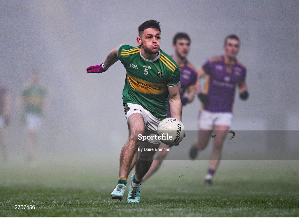 7 January 2024; Eunan Mulholland of Glen during the AIB GAA Football All-Ireland Senior Club Championship semi-final match between Kilmacud Crokes of Dublin, and Glen of Derry, at Páirc Esler in Newry, Down. Photo by Daire Brennan/Sportsfile