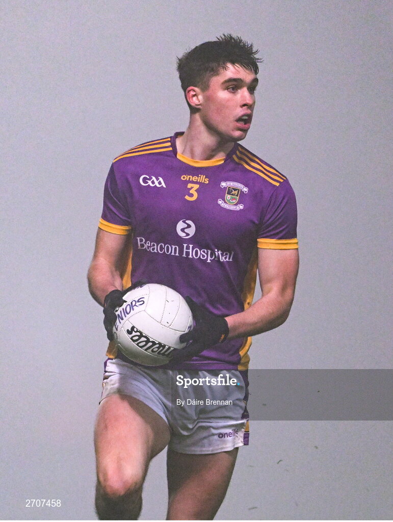 7 January 2024; Theo Clancy of Kilmacud Crokes during the AIB GAA Football All-Ireland Senior Club Championship semi-final match between Kilmacud Crokes of Dublin, and Glen of Derry, at Páirc Esler in Newry, Down. Photo by Daire Brennan/Sportsfile
