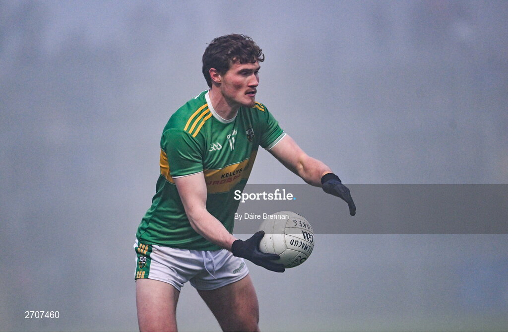 7 January 2024; Jack Doherty of Glen during the AIB GAA Football All-Ireland Senior Club Championship semi-final match between Kilmacud Crokes of Dublin, and Glen of Derry, at Páirc Esler in Newry, Down. Photo by Daire Brennan/Sportsfile