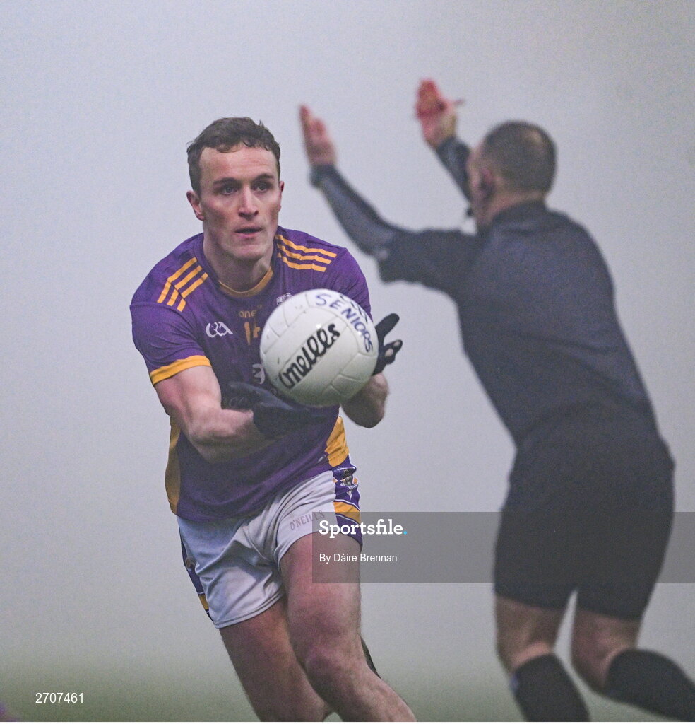 7 January 2024; Shane Cunningham of Kilmacud Crokes during the AIB GAA Football All-Ireland Senior Club Championship semi-final match between Kilmacud Crokes of Dublin, and Glen of Derry, at Páirc Esler in Newry, Down. Photo by Daire Brennan/Sportsfile