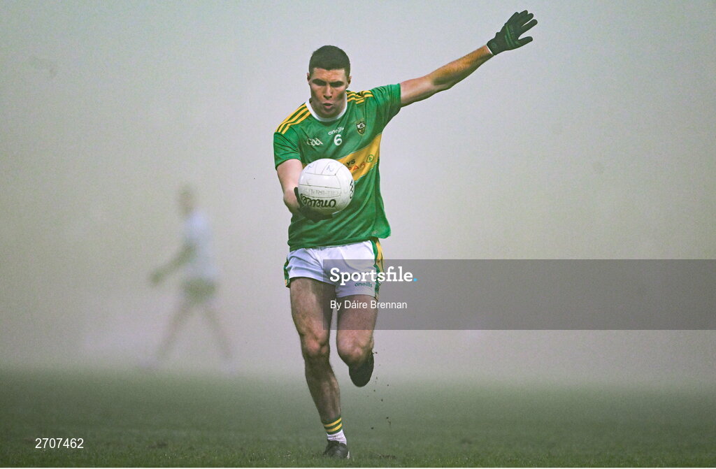 7 January 2024; Ciarán McFaul of Glen during the AIB GAA Football All-Ireland Senior Club Championship semi-final match between Kilmacud Crokes of Dublin, and Glen of Derry, at Páirc Esler in Newry, Down. Photo by Daire Brennan/Sportsfile