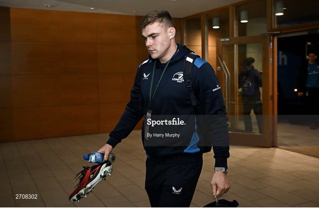 13 January 2024; Leinster captain Garry Ringrose arrives before the Investec Champions Cup Pool 4 Round 3 match between Leinster and Stade Francais at the Aviva Stadium in Dublin. Photo by Harry Murphy/Sportsfile