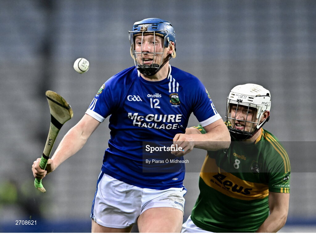 13 January 2024; John Donnelly of Thomastown in action against Barry Murphy of Thomastown during the AIB GAA Hurling All-Ireland Intermediate Club Championship final match between Castlelyons of Cork and Thomastown of Kilkenny at Croke Park in Dublin. Photo by Piaras Ó Mídheach/Sportsfile