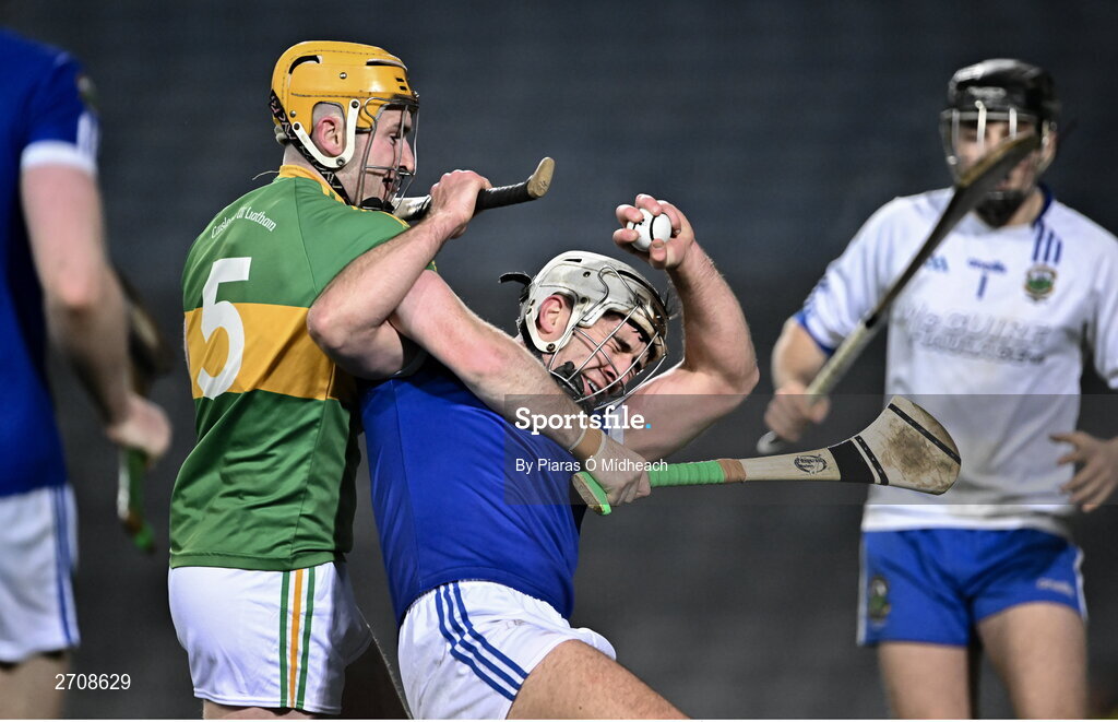 13 January 2024; Brian Staunton of Thomastown in action against Niall O'Leary of Castlelyons during the AIB GAA Hurling All-Ireland Intermediate Club Championship final match between Castlelyons of Cork and Thomastown of Kilkenny at Croke Park in Dublin. Photo by Piaras Ó Mídheach/Sportsfile