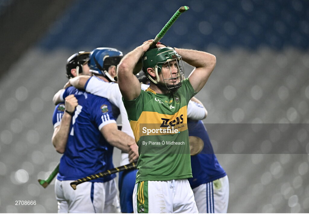 13 January 2024; Dara Spillane of Castlelyons after his side's defeat in the AIB GAA Hurling All-Ireland Intermediate Club Championship final match between Castlelyons of Cork and Thomastown of Kilkenny at Croke Park in Dublin. Photo by Piaras Ó Mídheach/Sportsfile