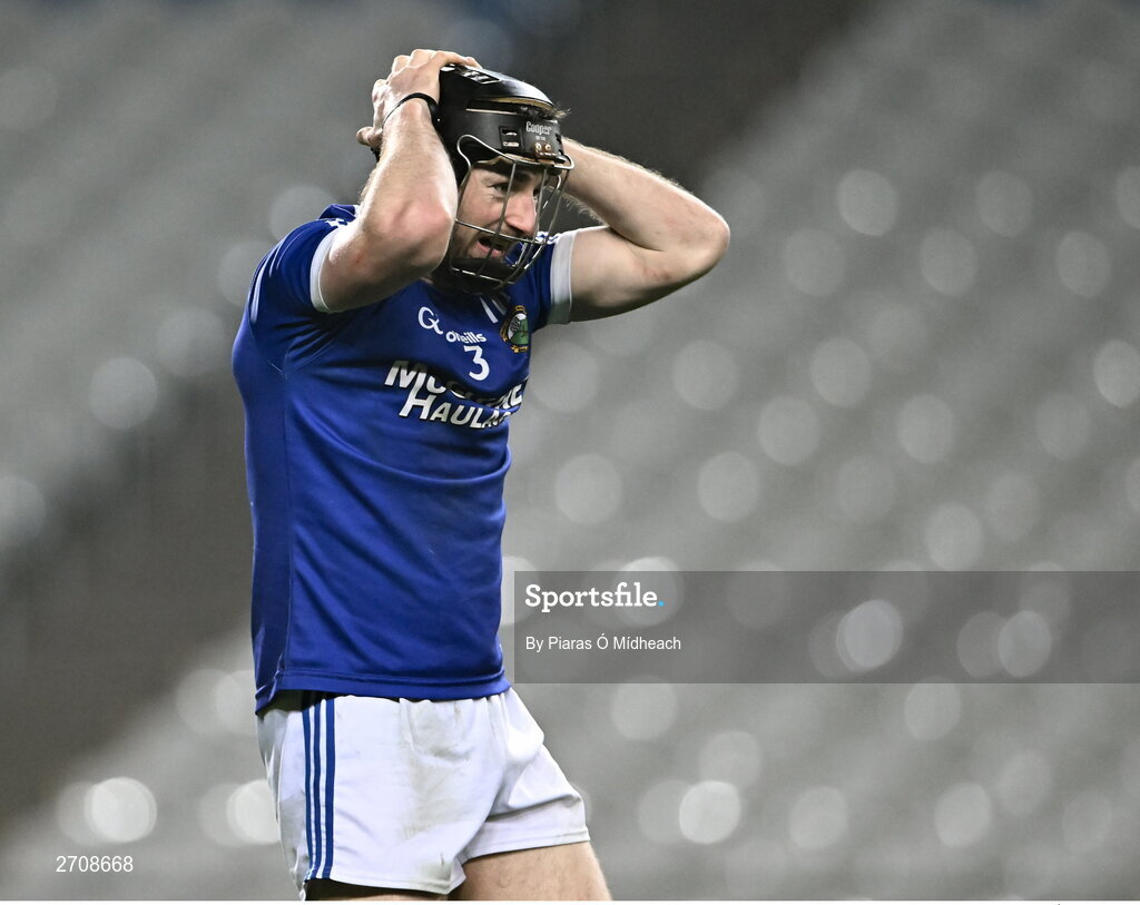 13 January 2024; Jay Burke of Thomastown after his side's victory in the AIB GAA Hurling All-Ireland Intermediate Club Championship final match between Castlelyons of Cork and Thomastown of Kilkenny at Croke Park in Dublin. Photo by Piaras Ó Mídheach/Sportsfile