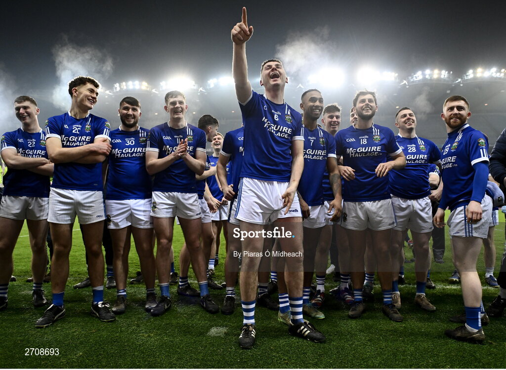 13 January 2024; Eddie Donnelly of Thomastown, 6, celebrates after his side's victory in the AIB GAA Hurling All-Ireland Intermediate Club Championship final match between Castlelyons of Cork and Thomastown of Kilkenny at Croke Park in Dublin. Photo by Piaras Ó Mídheach/Sportsfile