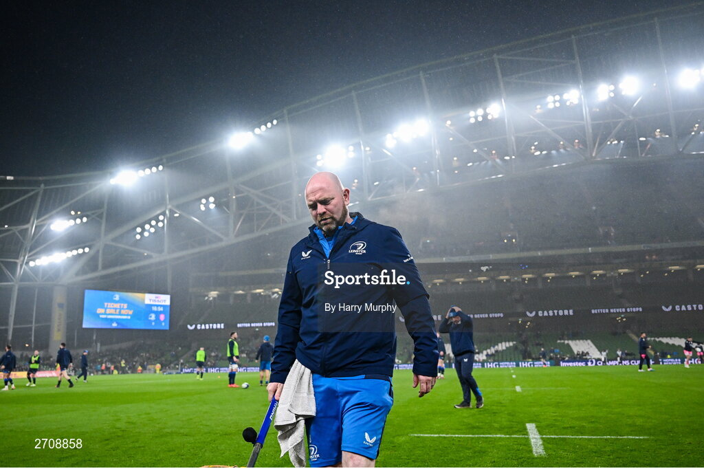13 January 2024; Leinster senior kitman Jim Bastick before the Investec Champions Cup Pool 4 Round 3 match between Leinster and Stade Francais at the Aviva Stadium in Dublin. Photo by Harry Murphy/Sportsfile
