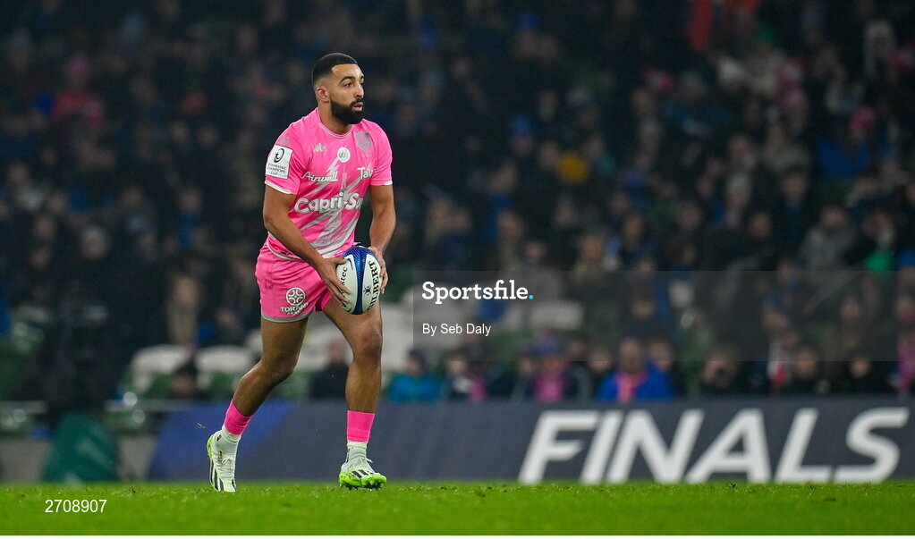 13 January 2024; Zack Henry of Stade Francais during the Investec Champions Cup Pool 4 Round 3 match between Leinster and Stade Francais at the Aviva Stadium in Dublin. Photo by Seb Daly/Sportsfile