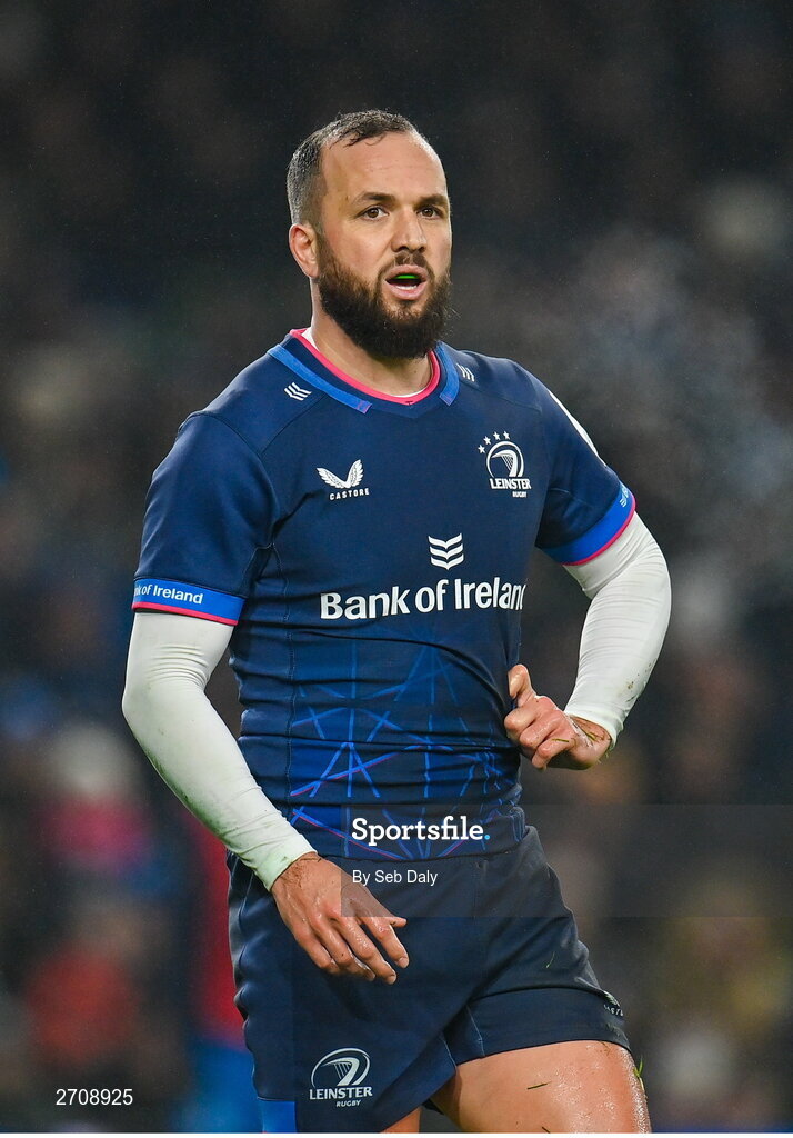 13 January 2024; Jamison Gibson-Park of Leinster during the Investec Champions Cup Pool 4 Round 3 match between Leinster and Stade Francais at the Aviva Stadium in Dublin. Photo by Seb Daly/Sportsfile