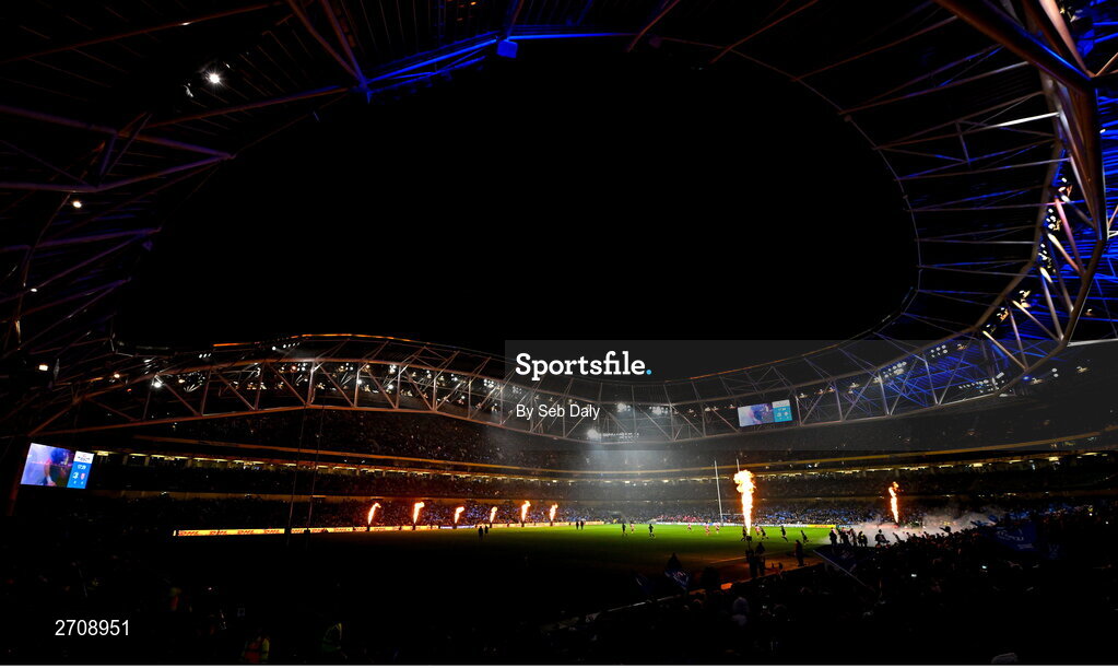 13 January 2024; A general view inside the stadium before the Investec Champions Cup Pool 4 Round 3 match between Leinster and Stade Francais at the Aviva Stadium in Dublin. Photo by Seb Daly/Sportsfile