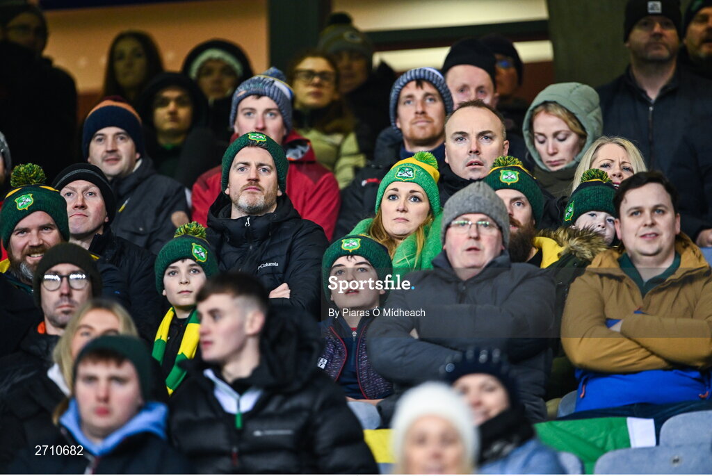 13 January 2024; Castlelyons supporters during the AIB GAA Hurling All-Ireland Intermediate Club Championship final match between Castlelyons of Cork and Thomastown of Kilkenny at Croke Park in Dublin. Photo by Piaras Ó Mídheach/Sportsfile