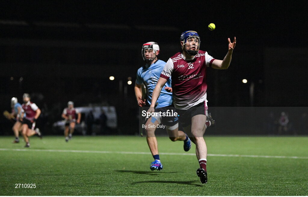 18 January 2024; Niall Collins of University of Galway during the Electric Ireland Higher Education GAA Fitzgibbon Cup Round 1 match between SETU Carlow and University of Galway at SETU Carlow Sport Complex in Carlow. Photo by Seb Daly/Sportsfile