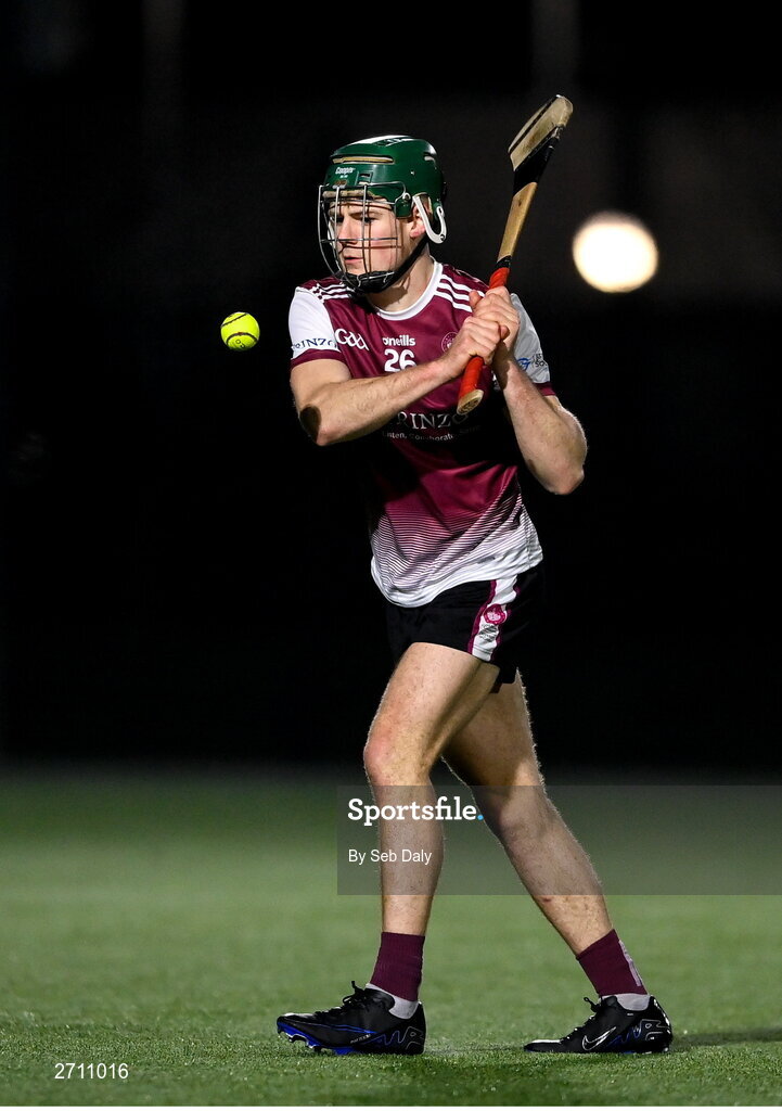 18 January 2024; Gavin Lee of University of Galway during the Electric Ireland Higher Education GAA Fitzgibbon Cup Round 1 match between SETU Carlow and University of Galway at SETU Carlow Sport Complex in Carlow. Photo by Seb Daly/Sportsfile
