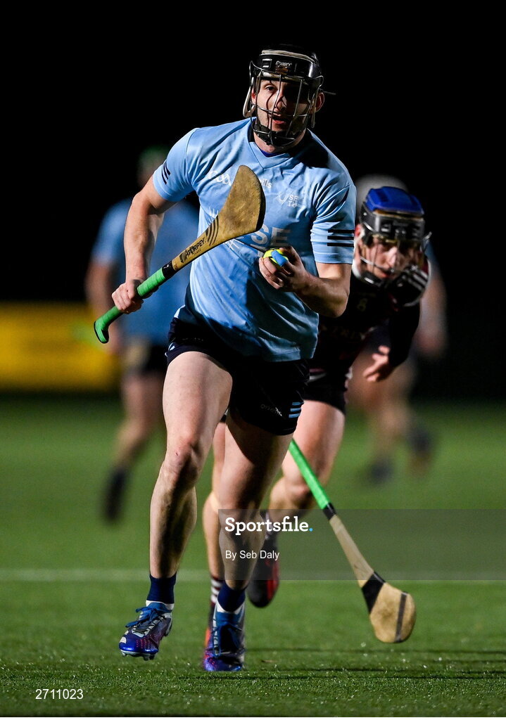 18 January 2024; Aaron Dunphy of SETU Carlow during the Electric Ireland Higher Education GAA Fitzgibbon Cup Round 1 match between SETU Carlow and University of Galway at SETU Carlow Sport Complex in Carlow. Photo by Seb Daly/Sportsfile