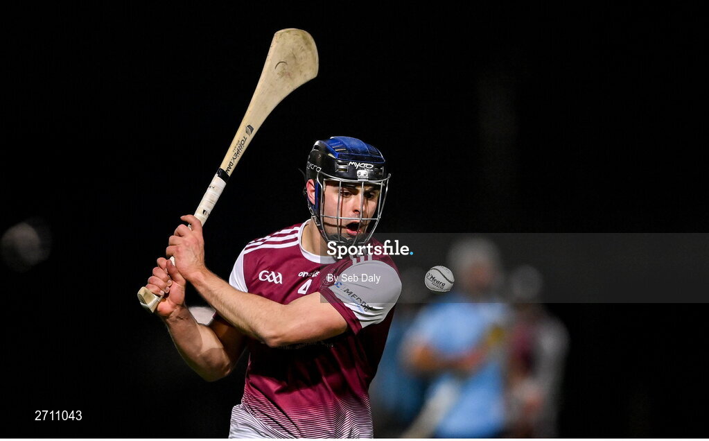 18 January 2024; Daniel Loftus of University of Galway during the Electric Ireland Higher Education GAA Fitzgibbon Cup Round 1 match between SETU Carlow and University of Galway at SETU Carlow Sport Complex in Carlow. Photo by Seb Daly/Sportsfile