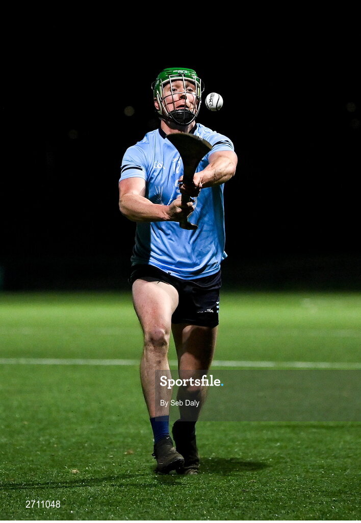 18 January 2024; Joe Fogarty of SETU Carlow during the Electric Ireland Higher Education GAA Fitzgibbon Cup Round 1 match between SETU Carlow and University of Galway at SETU Carlow Sport Complex in Carlow. Photo by Seb Daly/Sportsfile
