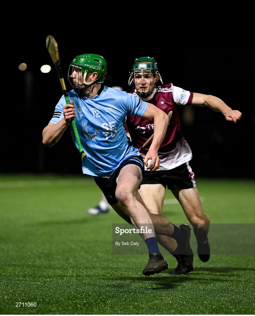 18 January 2024; Joe Fogarty of SETU Carlow during the Electric Ireland Higher Education GAA Fitzgibbon Cup Round 1 match between SETU Carlow and University of Galway at SETU Carlow Sport Complex in Carlow. Photo by Seb Daly/Sportsfile
