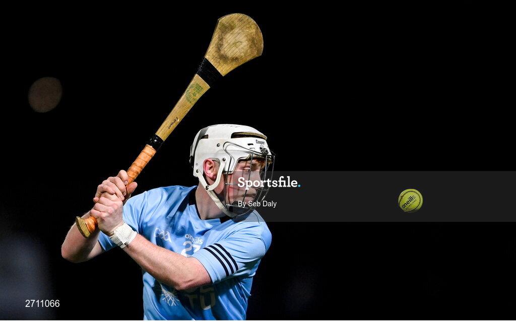18 January 2024; Eric English of SETU Carlow during the Electric Ireland Higher Education GAA Fitzgibbon Cup Round 1 match between SETU Carlow and University of Galway at SETU Carlow Sport Complex in Carlow. Photo by Seb Daly/Sportsfile