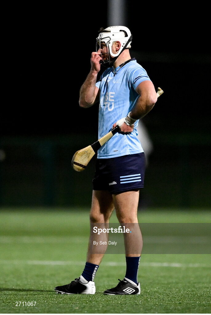 18 January 2024; Chris Nolan of SETU Carlow during the Electric Ireland Higher Education GAA Fitzgibbon Cup Round 1 match between SETU Carlow and University of Galway at SETU Carlow Sport Complex in Carlow. Photo by Seb Daly/Sportsfile