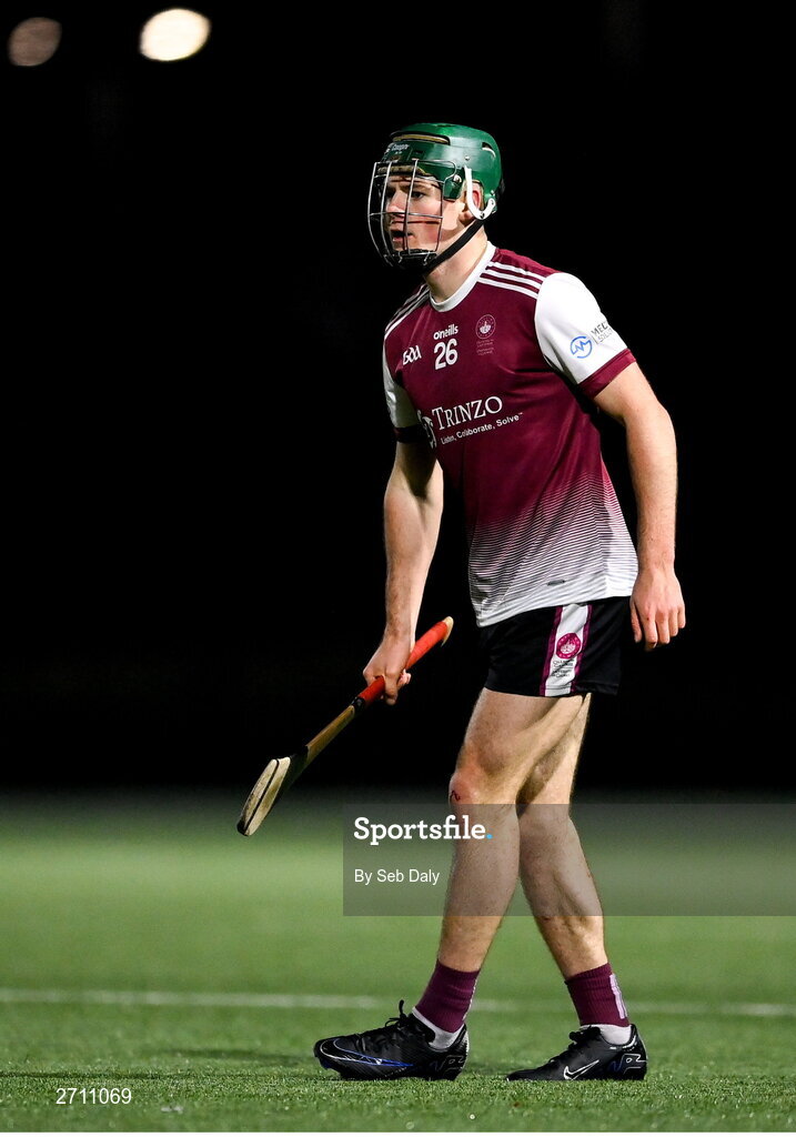 18 January 2024; Gavin Lee of University of Galway during the Electric Ireland Higher Education GAA Fitzgibbon Cup Round 1 match between SETU Carlow and University of Galway at SETU Carlow Sport Complex in Carlow. Photo by Seb Daly/Sportsfile