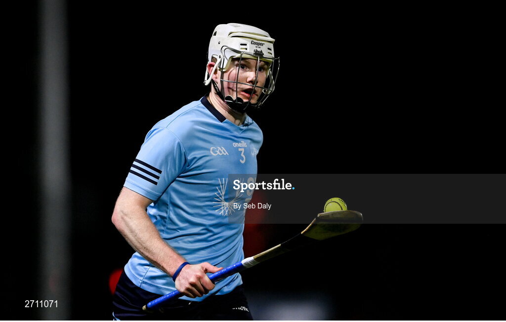 18 January 2024; Michael Dundon of SETU Carlow during the Electric Ireland Higher Education GAA Fitzgibbon Cup Round 1 match between SETU Carlow and University of Galway at SETU Carlow Sport Complex in Carlow. Photo by Seb Daly/Sportsfile