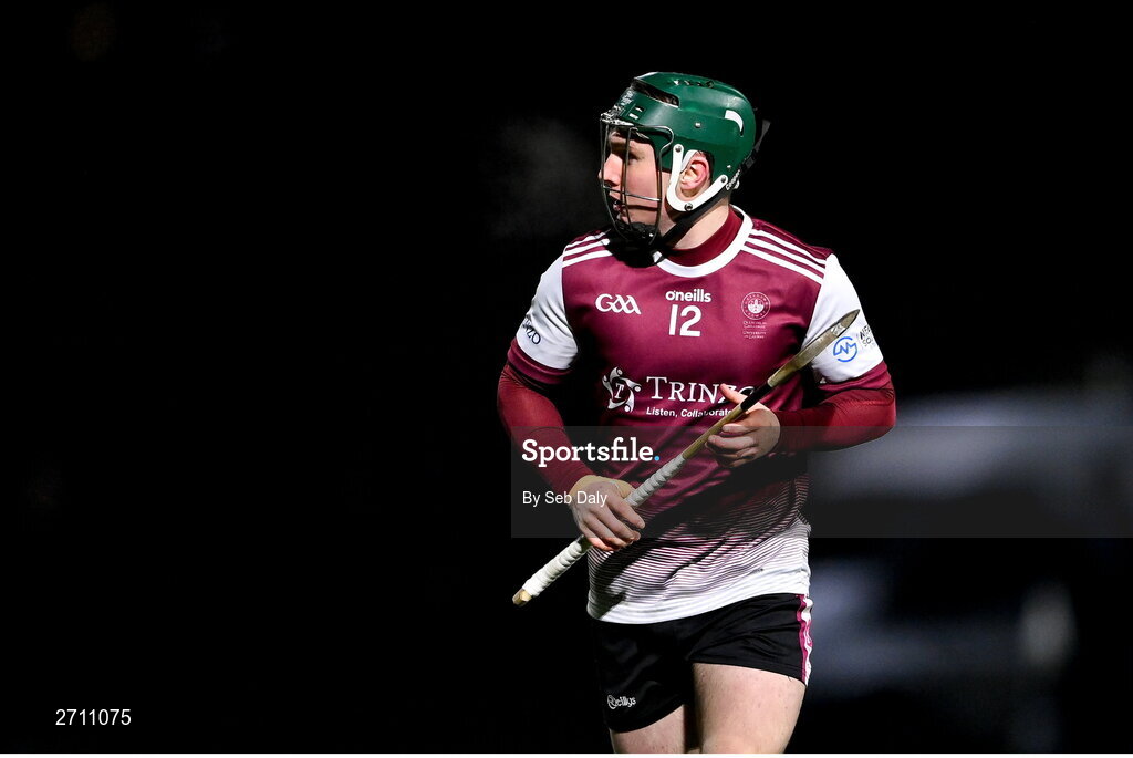 18 January 2024; Ruben Davitt of University of Galway during the Electric Ireland Higher Education GAA Fitzgibbon Cup Round 1 match between SETU Carlow and University of Galway at SETU Carlow Sport Complex in Carlow. Photo by Seb Daly/Sportsfile