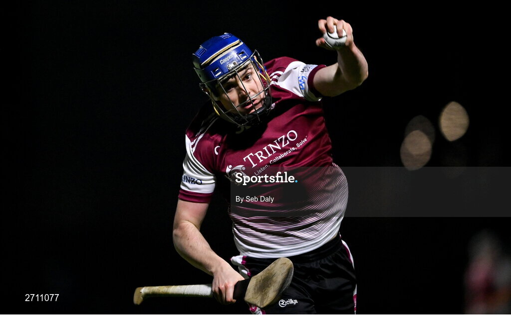 18 January 2024; Niall Collins of University of Galway during the Electric Ireland Higher Education GAA Fitzgibbon Cup Round 1 match between SETU Carlow and University of Galway at SETU Carlow Sport Complex in Carlow. Photo by Seb Daly/Sportsfile