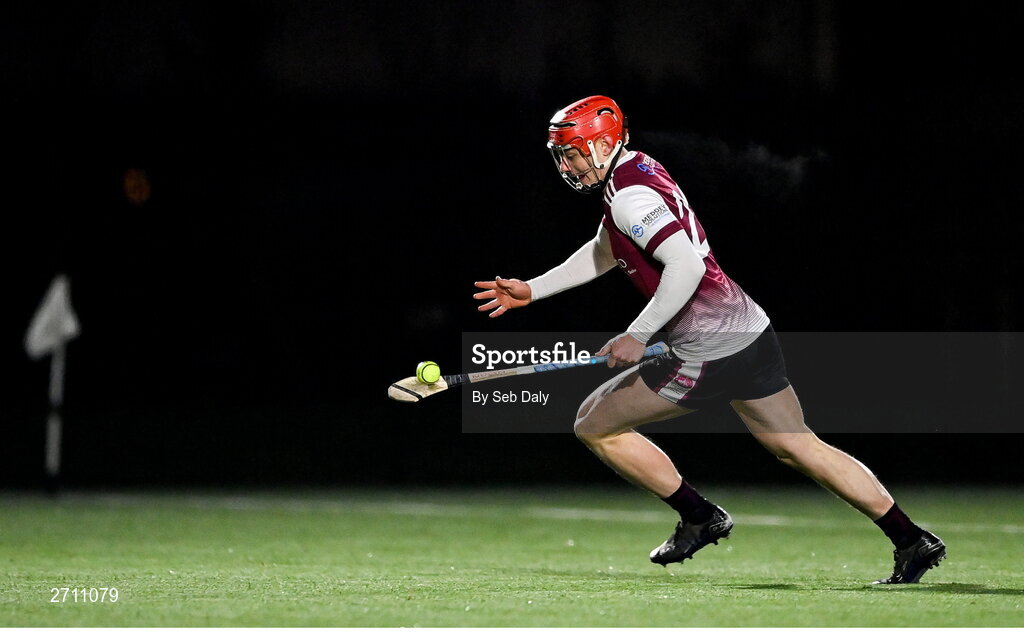 18 January 2024; Charlie Mitchell of University of Galway during the Electric Ireland Higher Education GAA Fitzgibbon Cup Round 1 match between SETU Carlow and University of Galway at SETU Carlow Sport Complex in Carlow. Photo by Seb Daly/Sportsfile