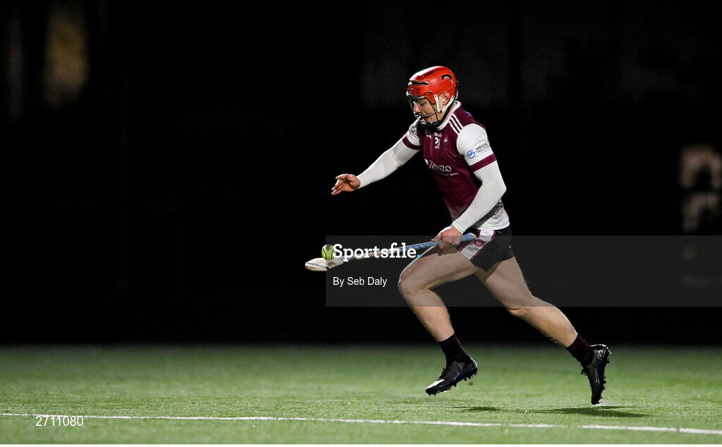 18 January 2024; Charlie Mitchell of University of Galway during the Electric Ireland Higher Education GAA Fitzgibbon Cup Round 1 match between SETU Carlow and University of Galway at SETU Carlow Sport Complex in Carlow. Photo by Seb Daly/Sportsfile