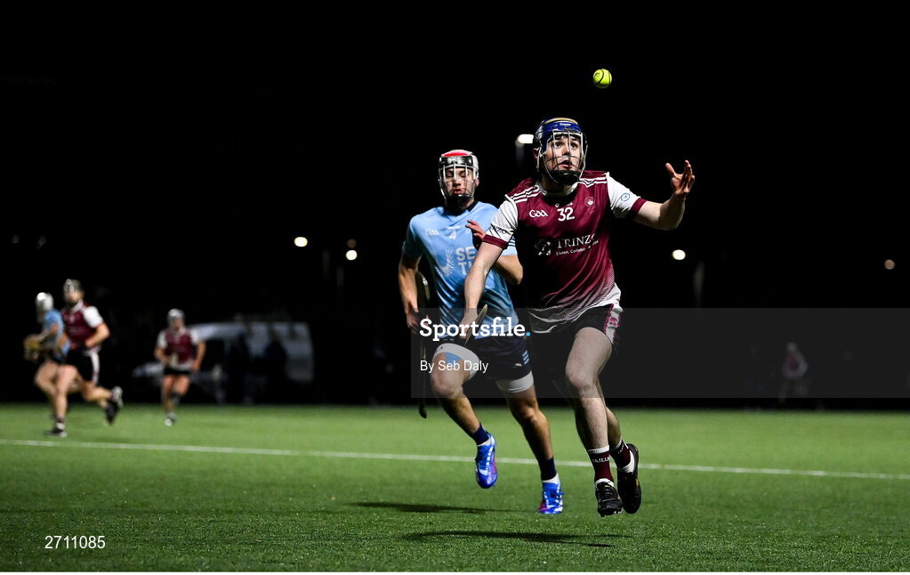 18 January 2024; Niall Collins of University of Galway during the Electric Ireland Higher Education GAA Fitzgibbon Cup Round 1 match between SETU Carlow and University of Galway at SETU Carlow Sport Complex in Carlow. Photo by Seb Daly/Sportsfile