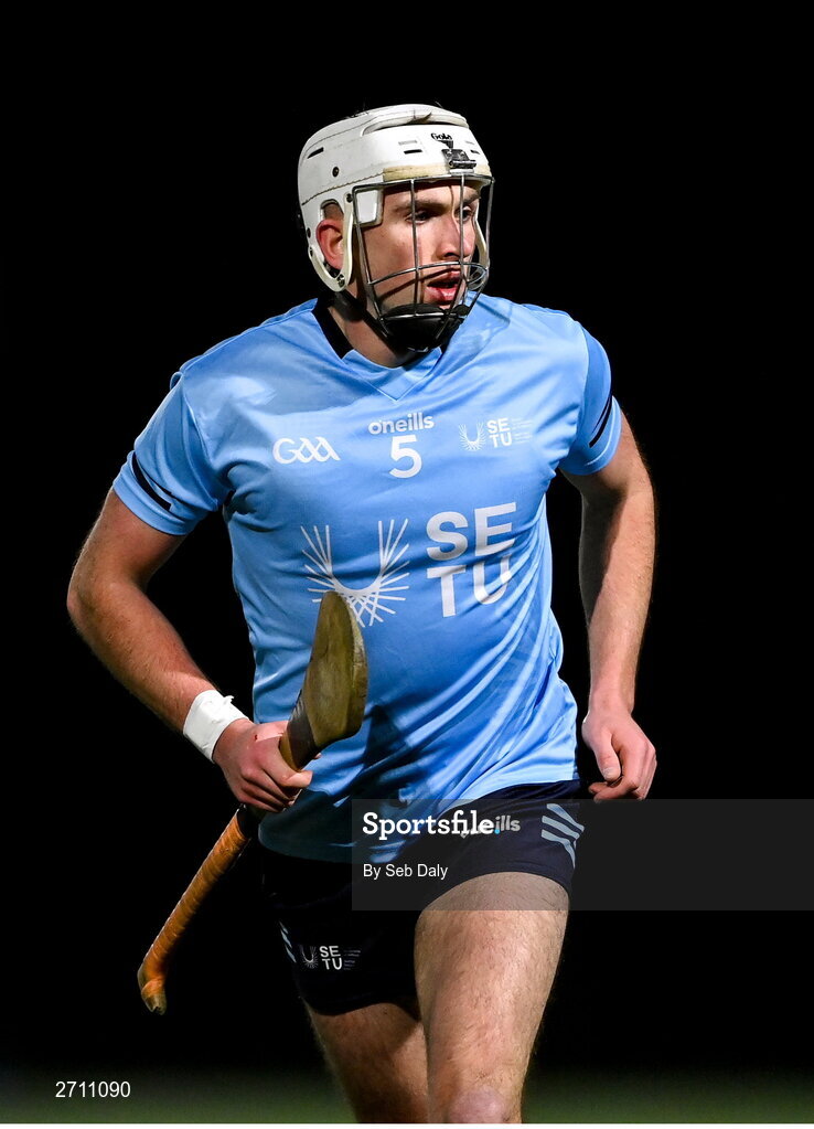 18 January 2024; Gearóid Lynch of SETU Carlow during the Electric Ireland Higher Education GAA Fitzgibbon Cup Round 1 match between SETU Carlow and University of Galway at SETU Carlow Sport Complex in Carlow. Photo by Seb Daly/Sportsfile