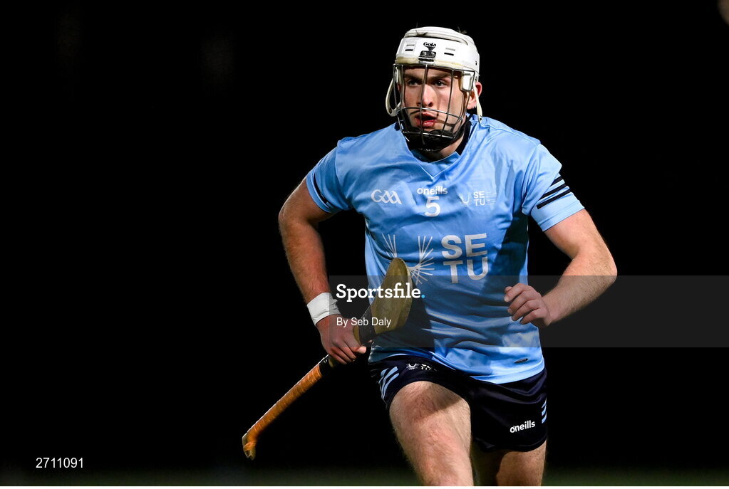18 January 2024; Gearóid Lynch of SETU Carlow during the Electric Ireland Higher Education GAA Fitzgibbon Cup Round 1 match between SETU Carlow and University of Galway at SETU Carlow Sport Complex in Carlow. Photo by Seb Daly/Sportsfile