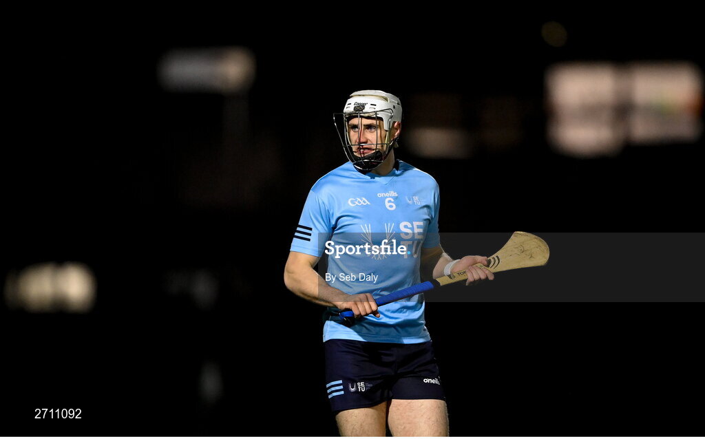 18 January 2024; Ryan Mullaney of SETU Carlow during the Electric Ireland Higher Education GAA Fitzgibbon Cup Round 1 match between SETU Carlow and University of Galway at SETU Carlow Sport Complex in Carlow. Photo by Seb Daly/Sportsfile