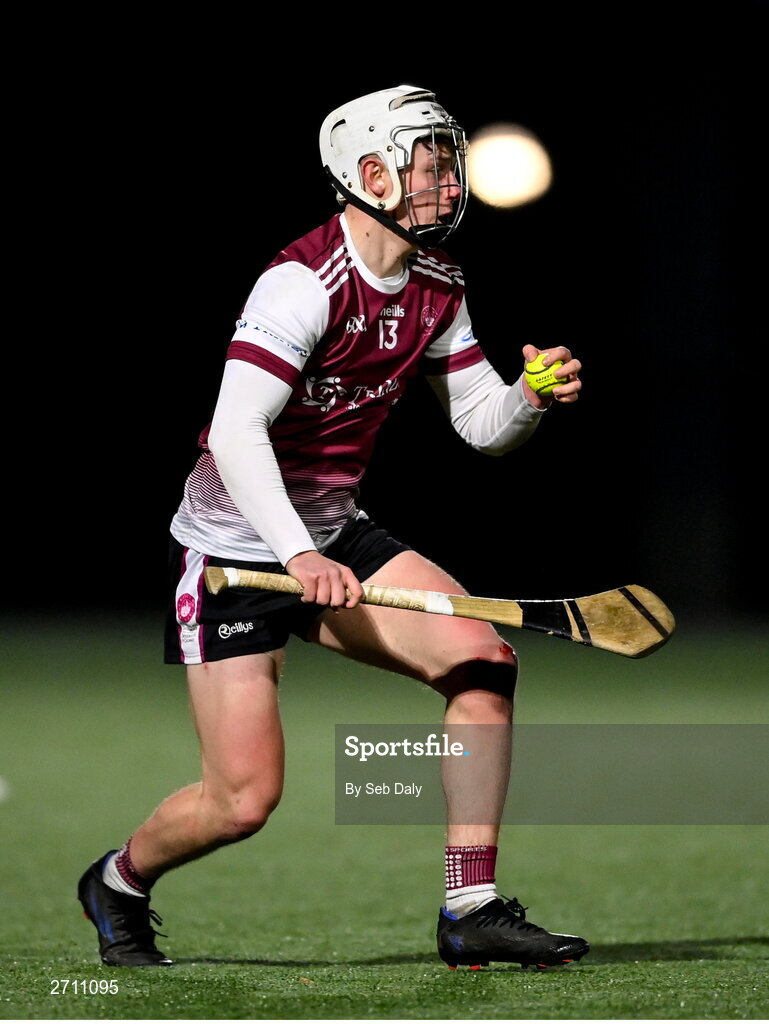 18 January 2024; Colm Molloy of University of Galway during the Electric Ireland Higher Education GAA Fitzgibbon Cup Round 1 match between SETU Carlow and University of Galway at SETU Carlow Sport Complex in Carlow. Photo by Seb Daly/Sportsfile