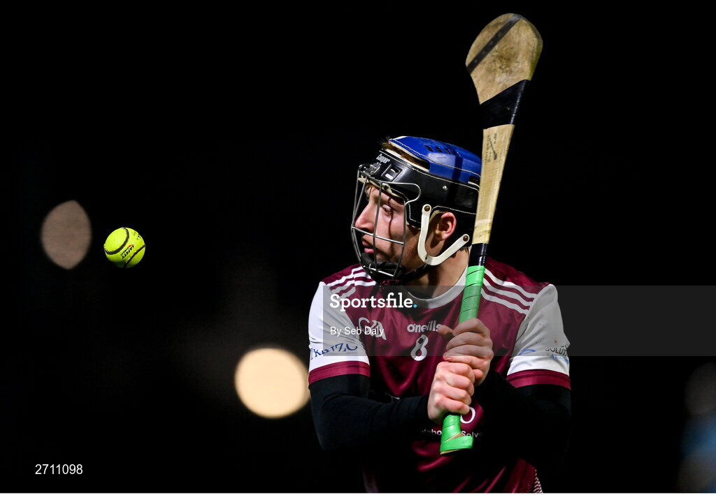 18 January 2024; Liam Leen of University of Galway during the Electric Ireland Higher Education GAA Fitzgibbon Cup Round 1 match between SETU Carlow and University of Galway at SETU Carlow Sport Complex in Carlow. Photo by Seb Daly/Sportsfile