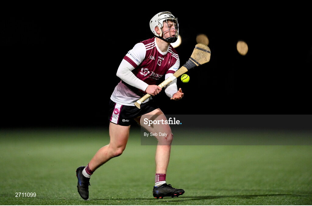 18 January 2024; Colm Molloy of University of Galway during the Electric Ireland Higher Education GAA Fitzgibbon Cup Round 1 match between SETU Carlow and University of Galway at SETU Carlow Sport Complex in Carlow. Photo by Seb Daly/Sportsfile