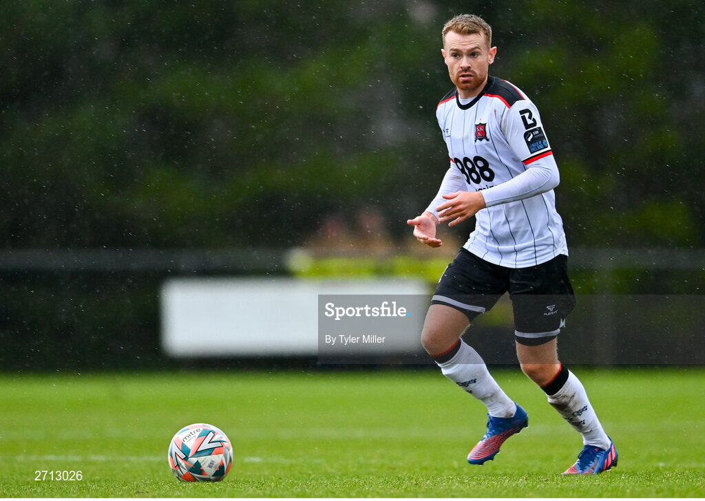 21 January 2024; Paul Doyle of Dundalk during the PTSB Leinster Senior Cup Group A match between Malahide United and Dundalk at Gannon Park in Malahide, Dublin. Photo by Tyler Miller/Sportsfile