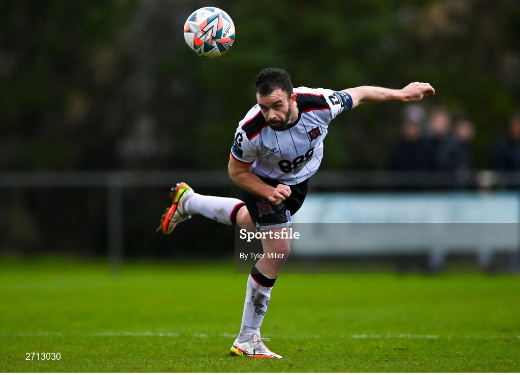 21 January 2024; Robert Benson of Dundalk during the PTSB Leinster Senior Cup Group A match between Malahide United and Dundalk at Gannon Park in Malahide, Dublin. Photo by Tyler Miller/Sportsfile