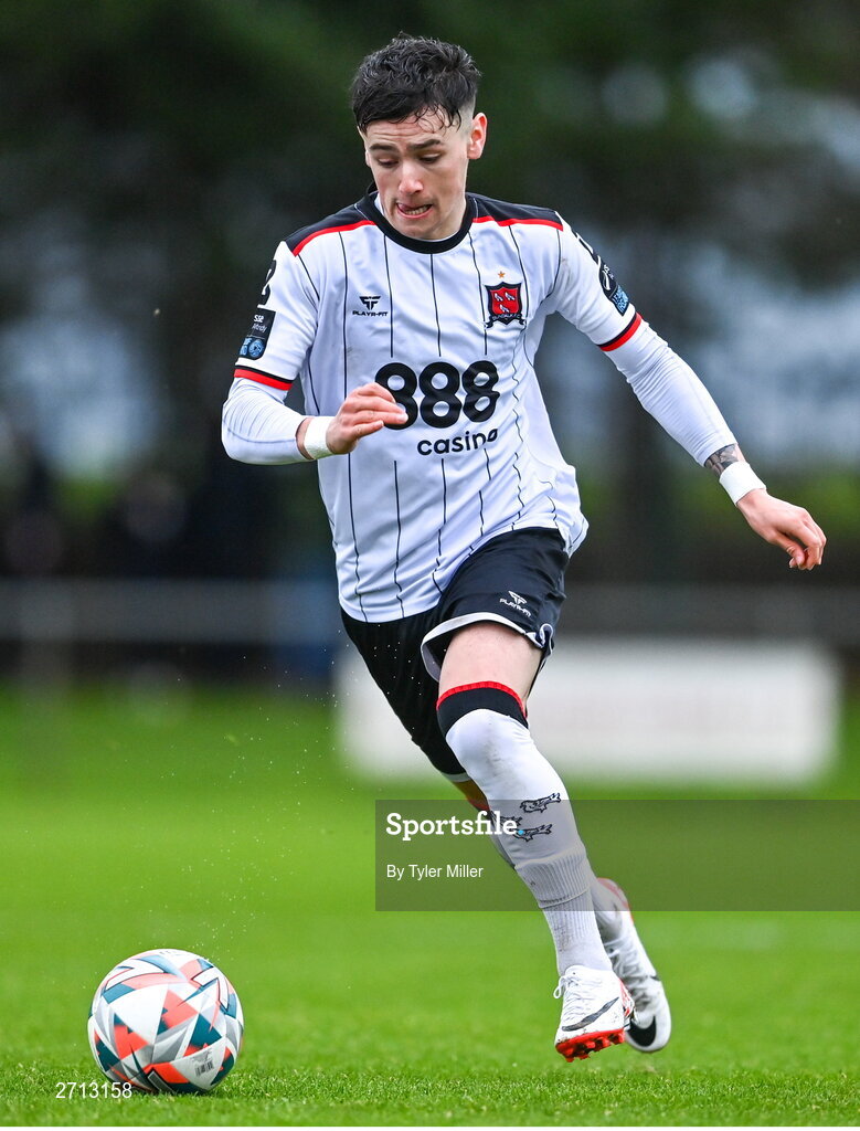 21 January 2024; Ryan O'Kane of Dundalk during the PTSB Leinster Senior Cup Group A match between Malahide United and Dundalk at Gannon Park in Malahide, Dublin. Photo by Tyler Miller/Sportsfile